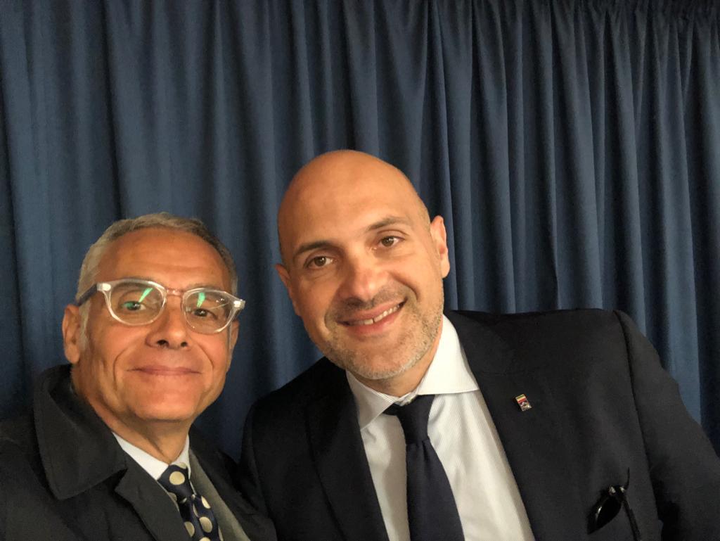 Con il sottosegretario agli interni Emanuele Prisco.