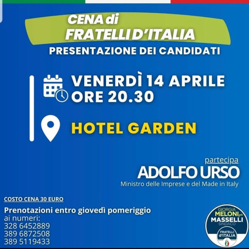 A cena con Fratelli d'Italia