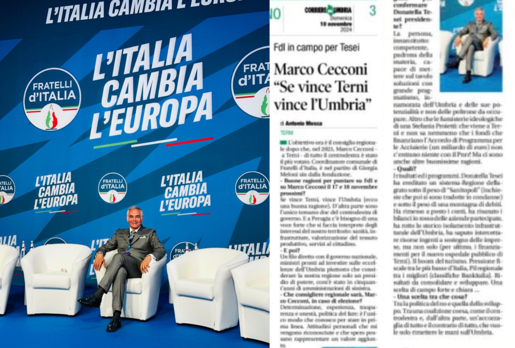 MARCO CECCONI “SE VINCE TERNI VINCE L'UMBRIA”